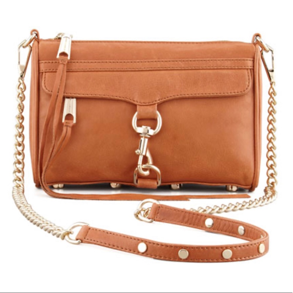 Rebecca Minkoff leather tan Mac bag